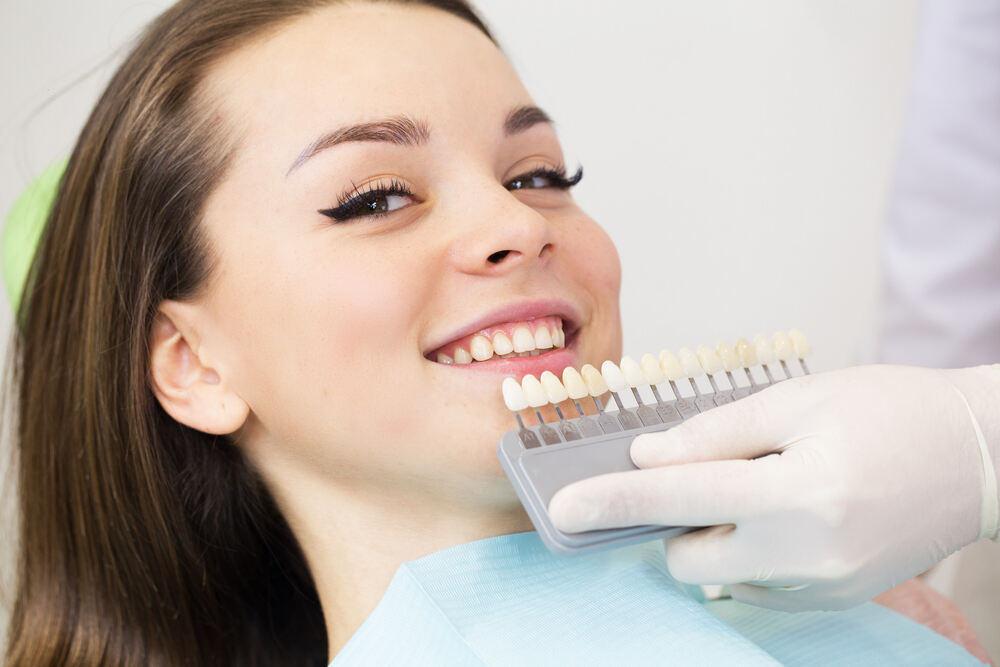 Young woman undergoing cosmetic dentistry